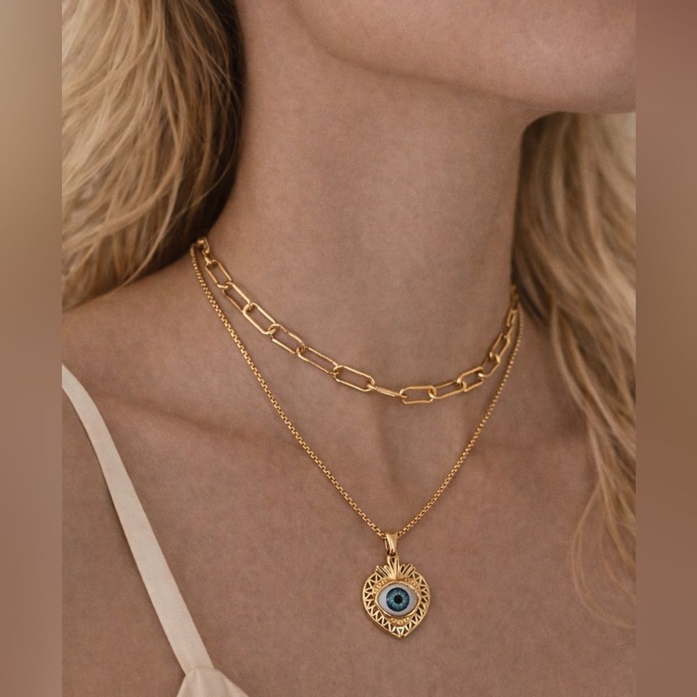 Evil eye Layer Necklace  M702